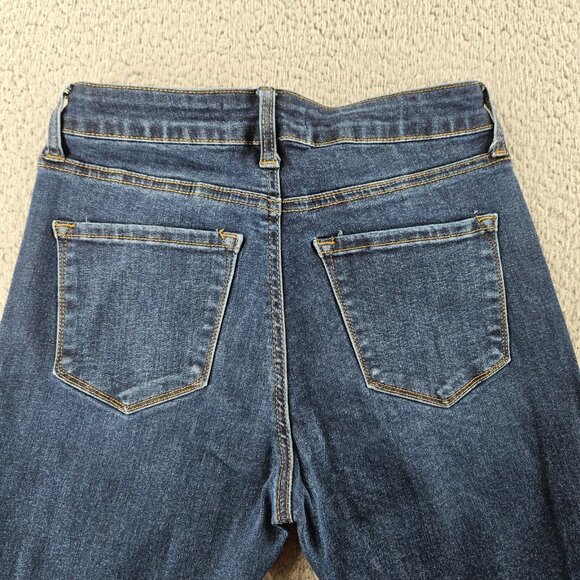 Kancan Jeans Womens 7 (28x29) Blue Mid Rise Skinny Dark Wash Stretch Denim - Picture 13 of 15